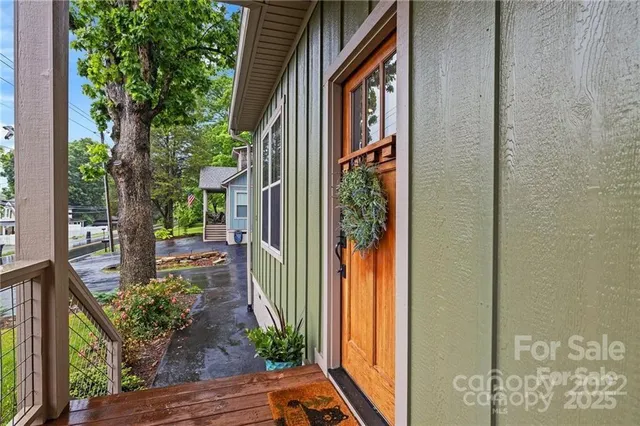 a view of a house with a porch