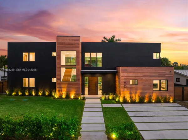 a front view of a house