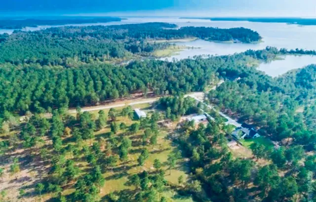 a view of lake with outdoor space