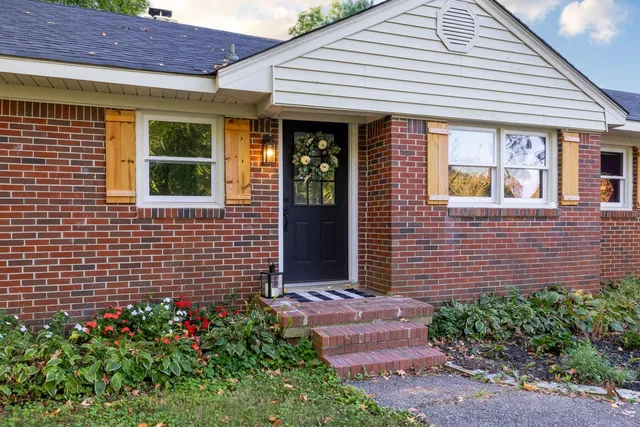 a front view of a house