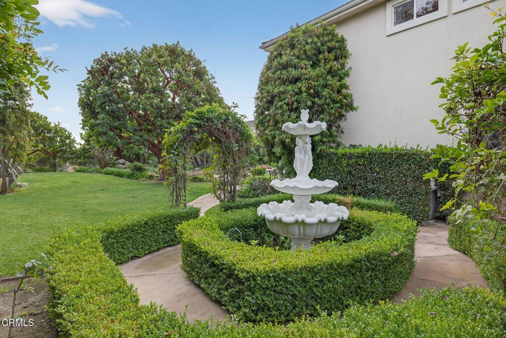 5352 Plata Rosa Court Camarillo, CA 93012 - Photo 62 of 75 a view of a garden with a fountain