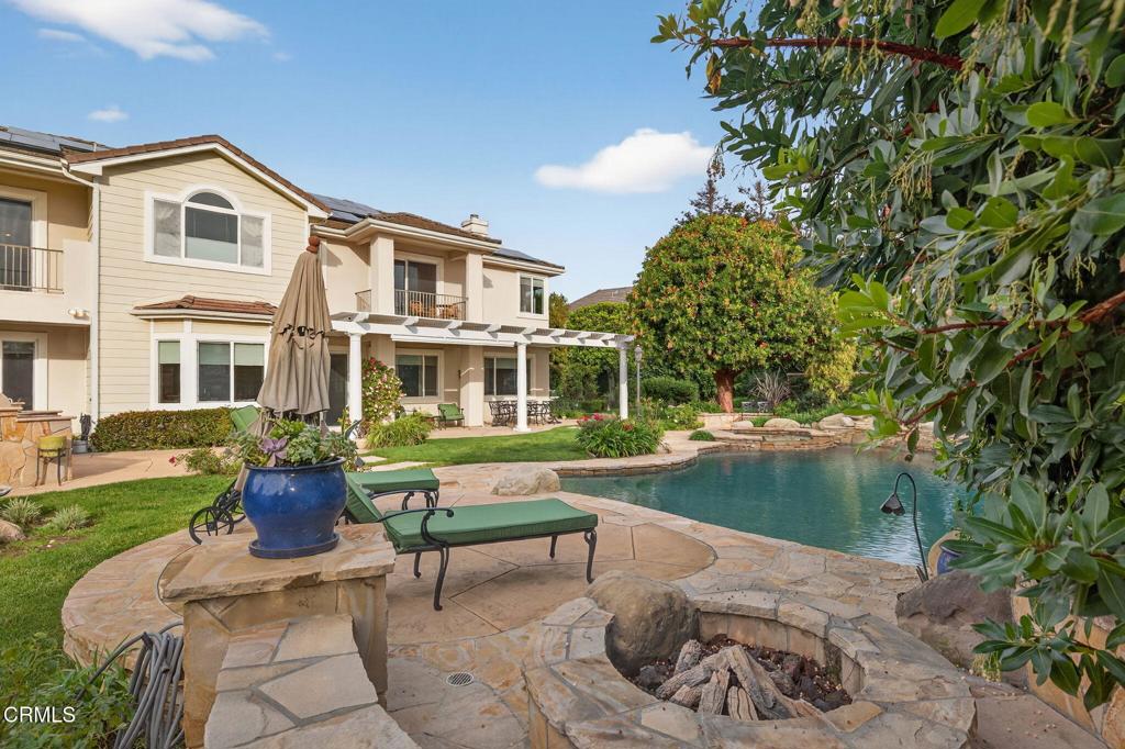 5352 Plata Rosa Court Camarillo, CA 93012 - Photo 64 of 75 a view of a house with backyard sitting area and garden