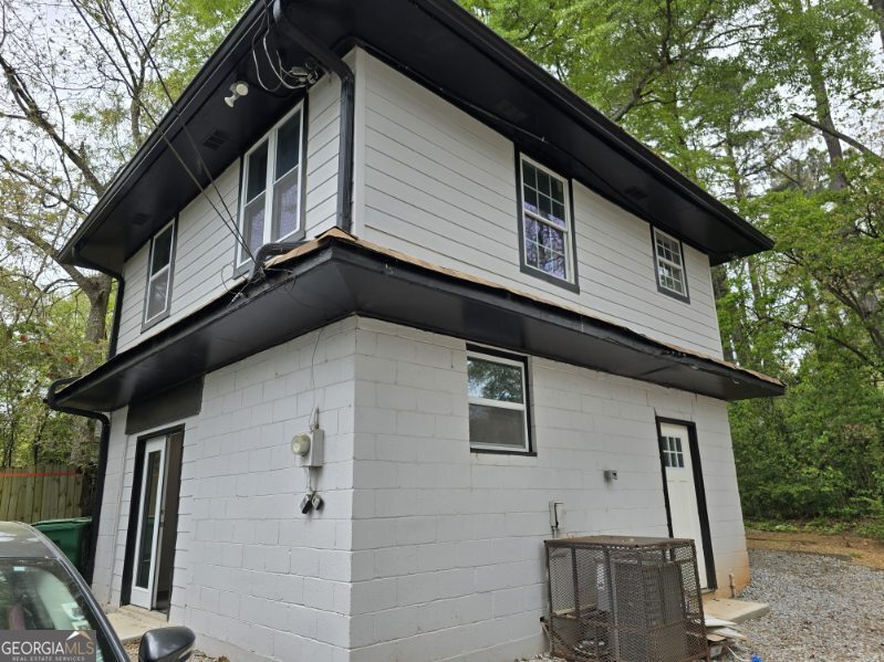a view of a house with a door