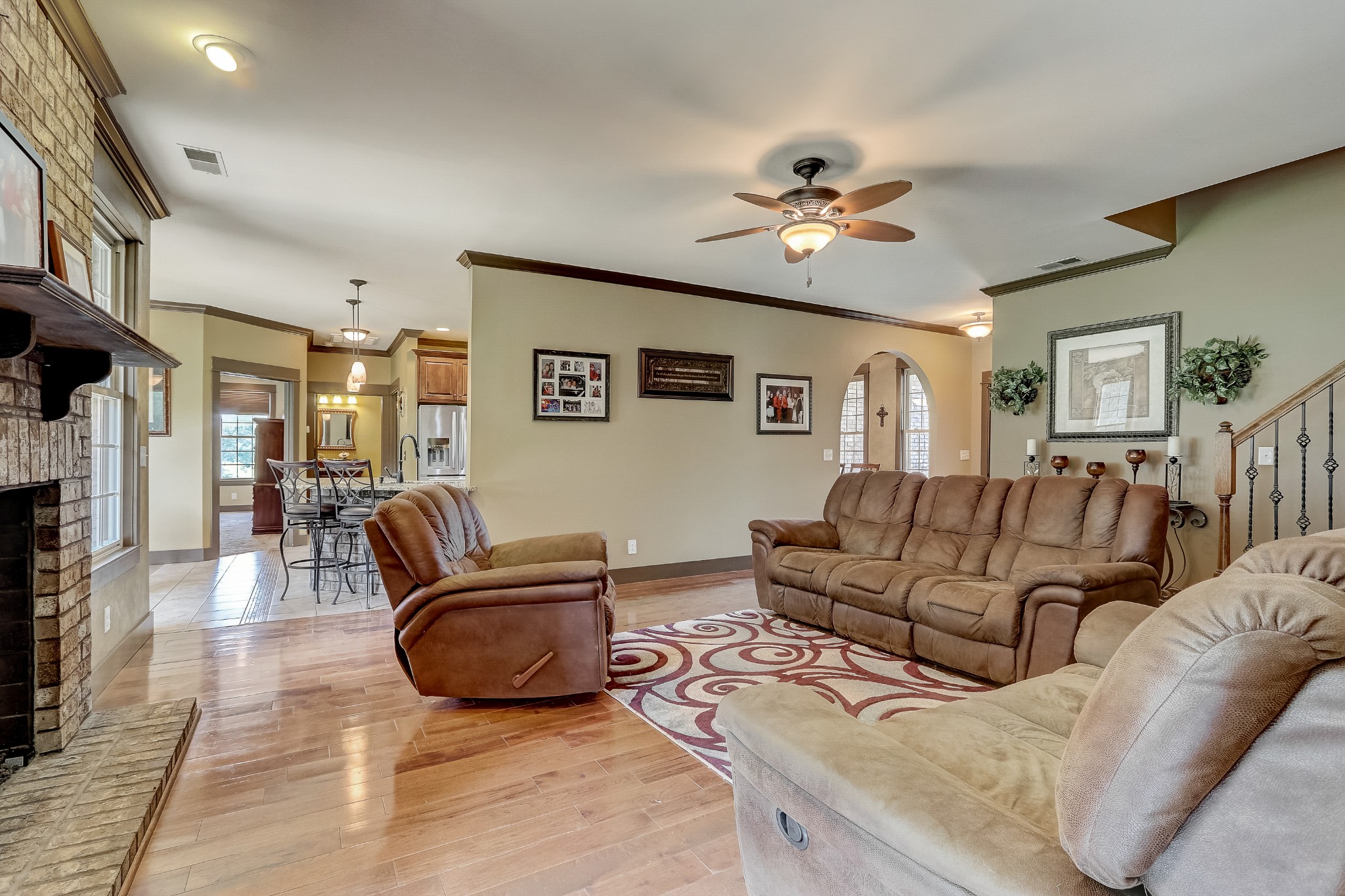 6745 Lovel Cook Road Springfield, TN 37172 - Photo 4 of 45 a living room with furniture ceiling fan and a rug