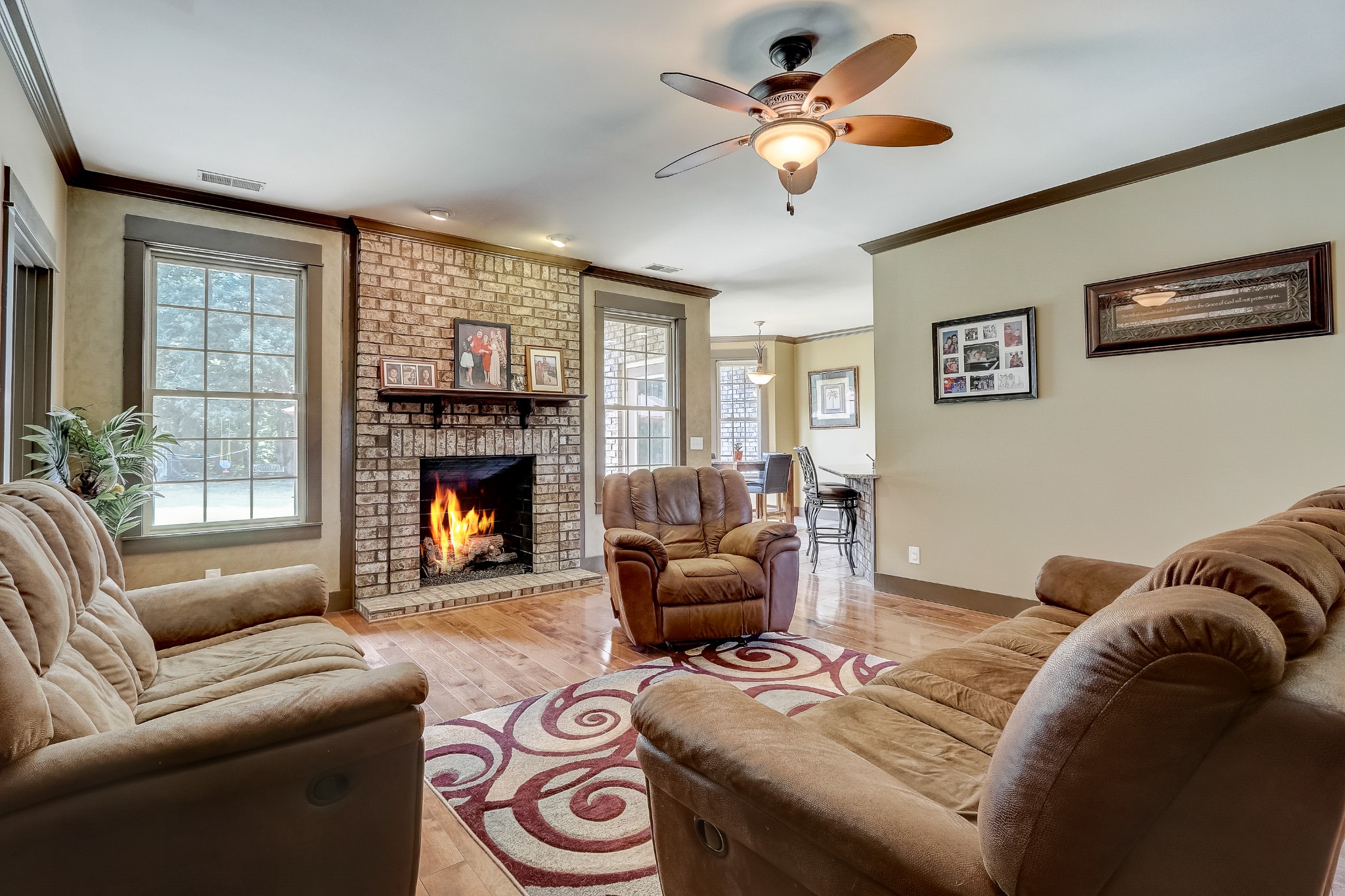 6745 Lovel Cook Road Springfield, TN 37172 - Photo 5 of 45 a living room with furniture and a fireplace