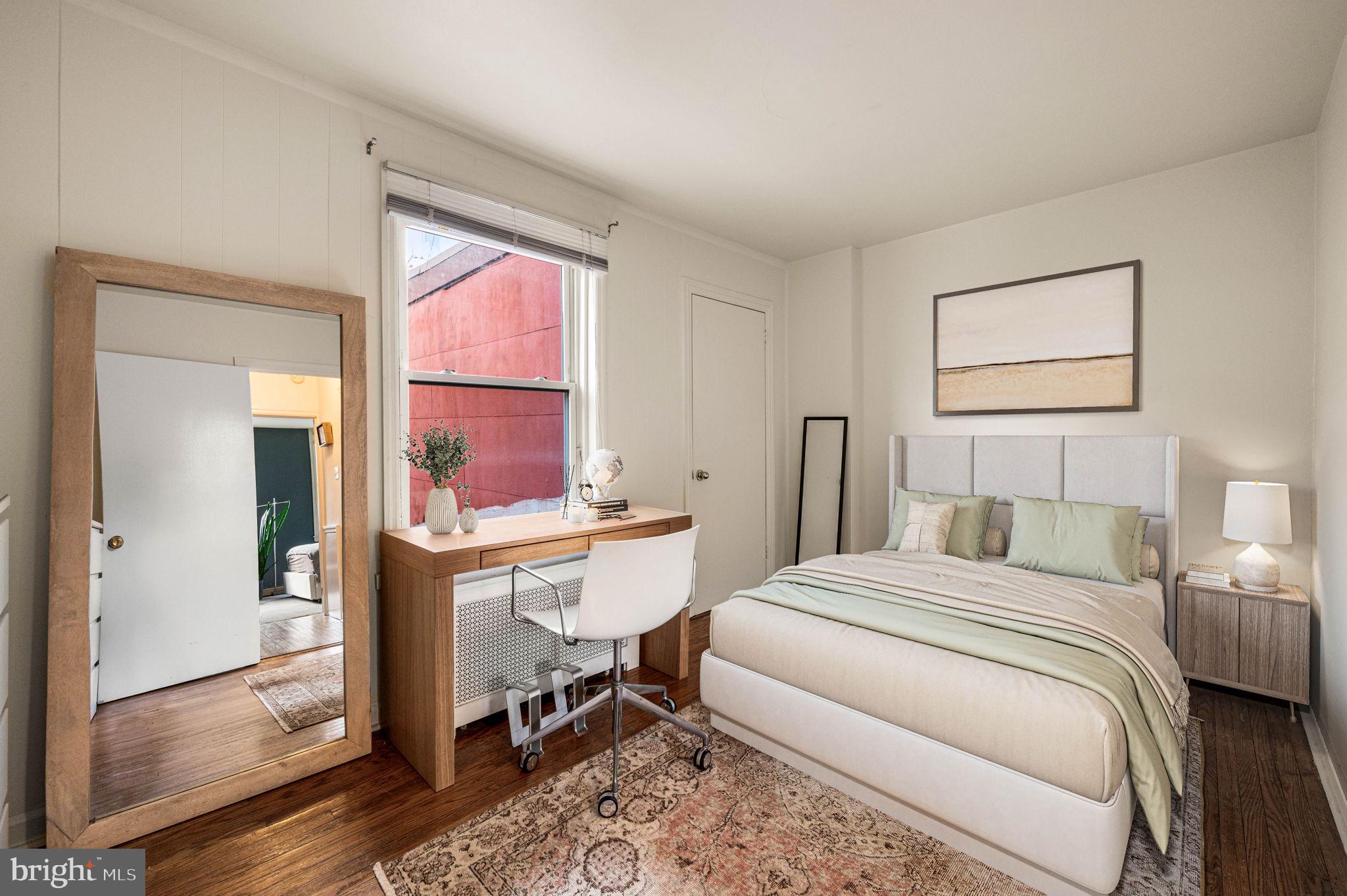 2035 Rittenhouse Square Philadelphia, PA 19103 - Photo 15 of 26 Virtually staged 2nd floor rear bedroom