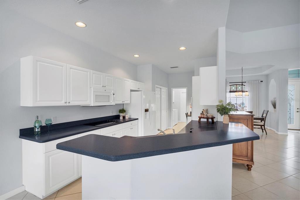 160 Wading Bird Drive Venice, FL 34292 - Photo 19 of 47 a kitchen with granite countertop a sink a stove and cabinets