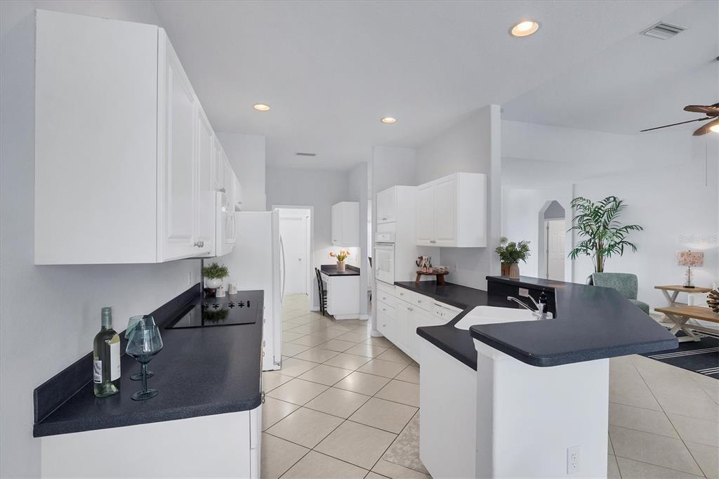 160 Wading Bird Drive Venice, FL 34292 - Photo 20 of 47 a kitchen with granite countertop a sink a stove and cabinets