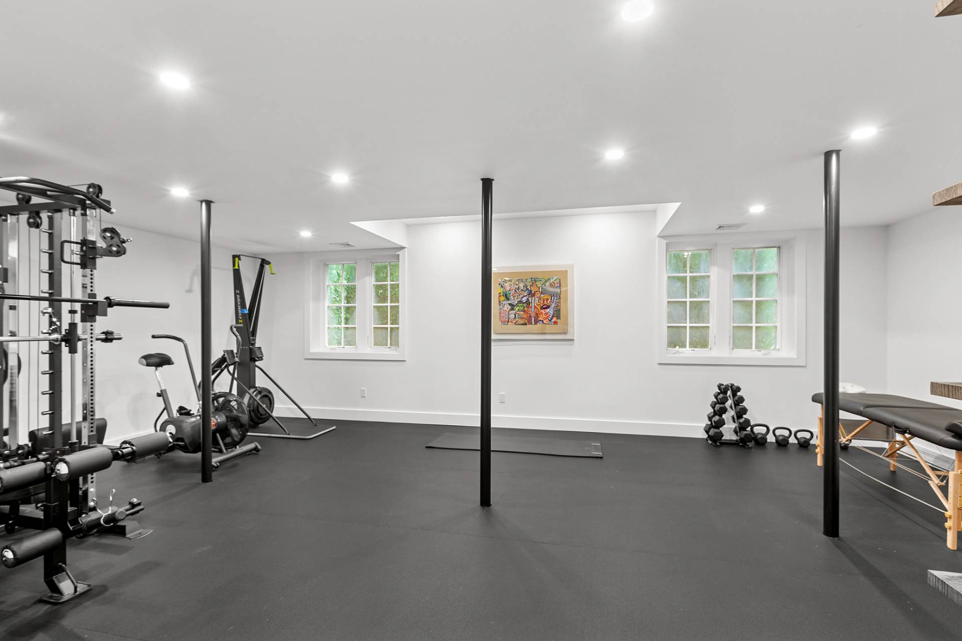 8 Barclay Court East Hampton, NY 11937 - Photo 39 of 48 a view of a room with gym equipment