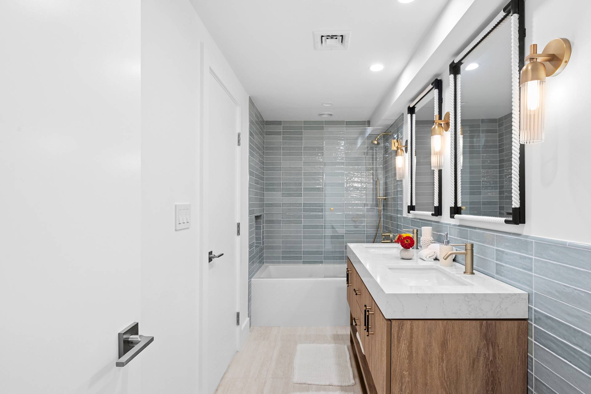 8 Barclay Court East Hampton, NY 11937 - Photo 42 of 48 a bathroom with a sink and a mirror