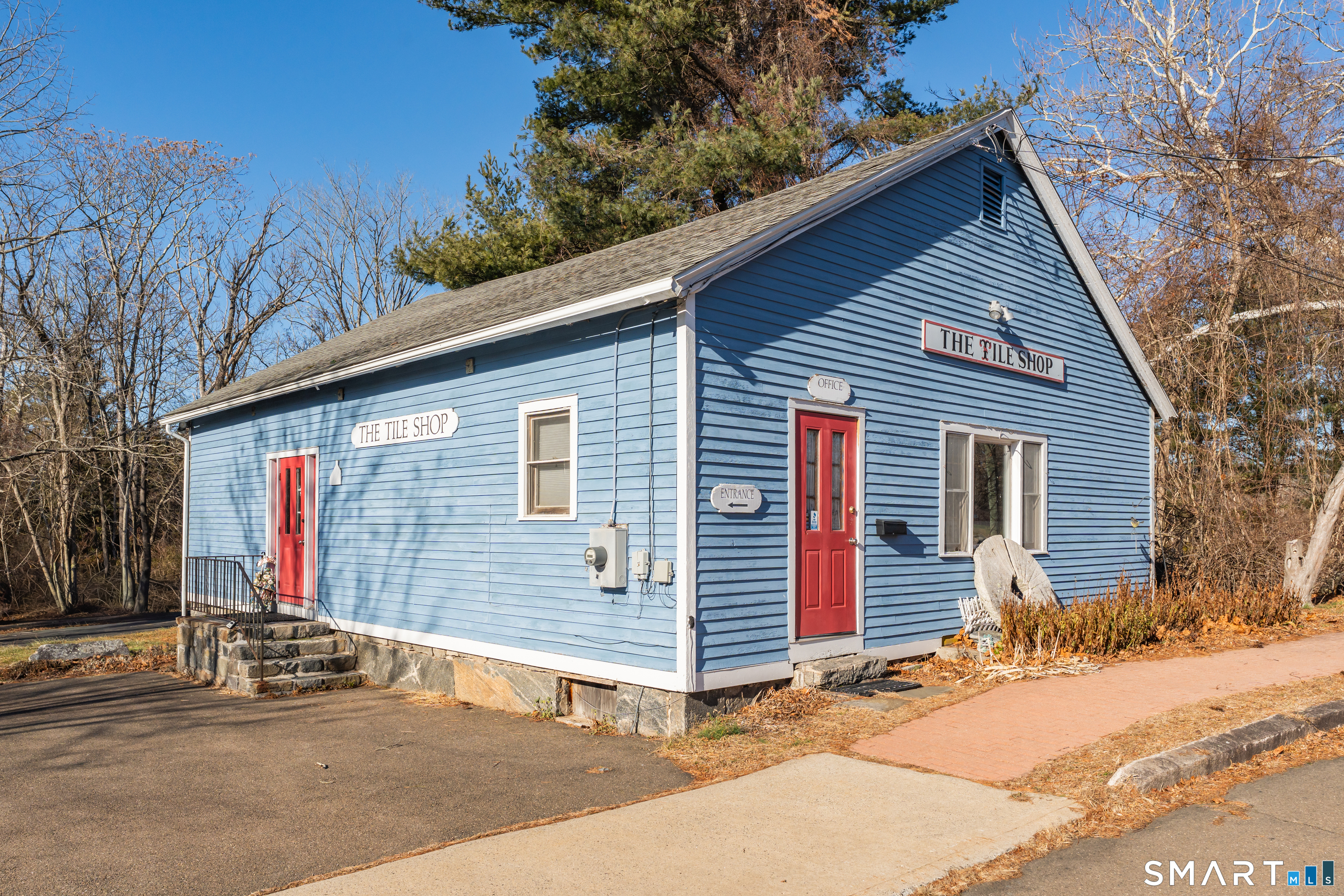 a front view of house