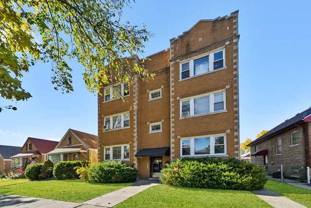 a front view of a building