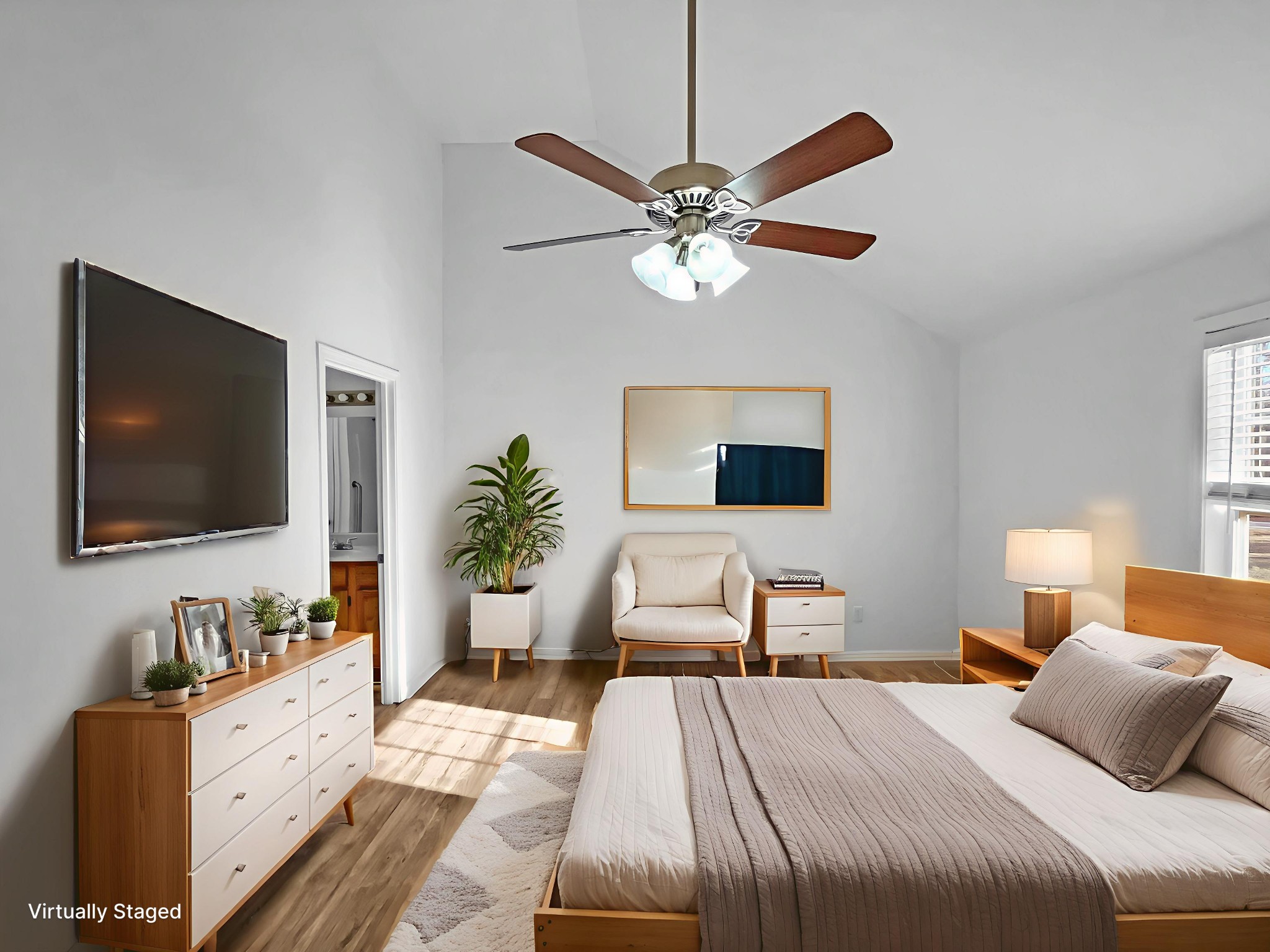 2284 Wiley Pardue Road Ashland City, TN 37015 - Photo 9 of 19 a bedroom with a large bed and a flat screen tv