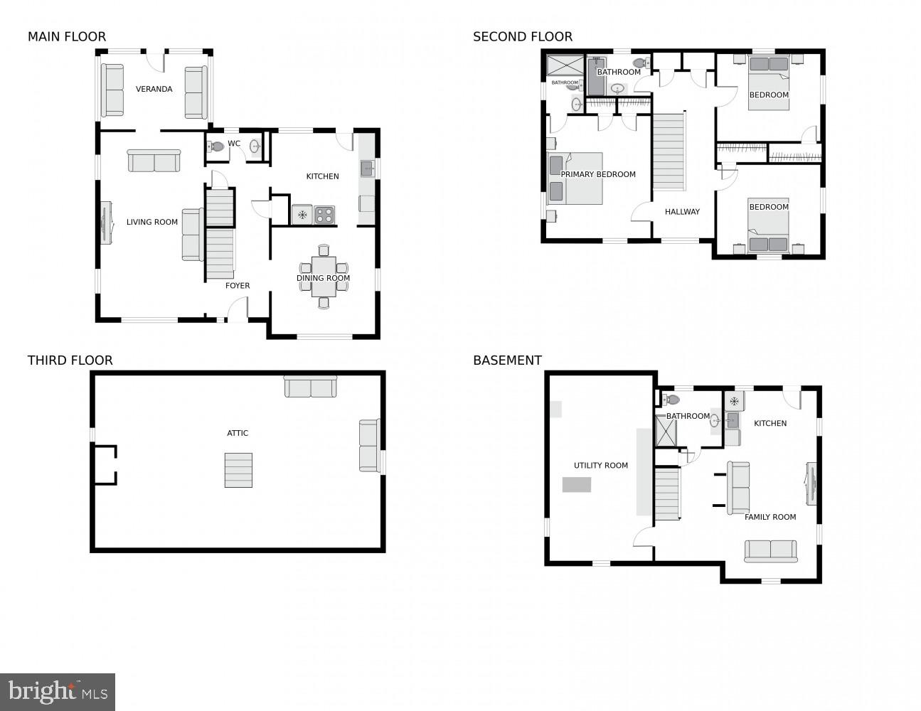1548 Northgate Road Northwest Washington, DC 20012 - Photo 38 of 38 Floor Plan for each level