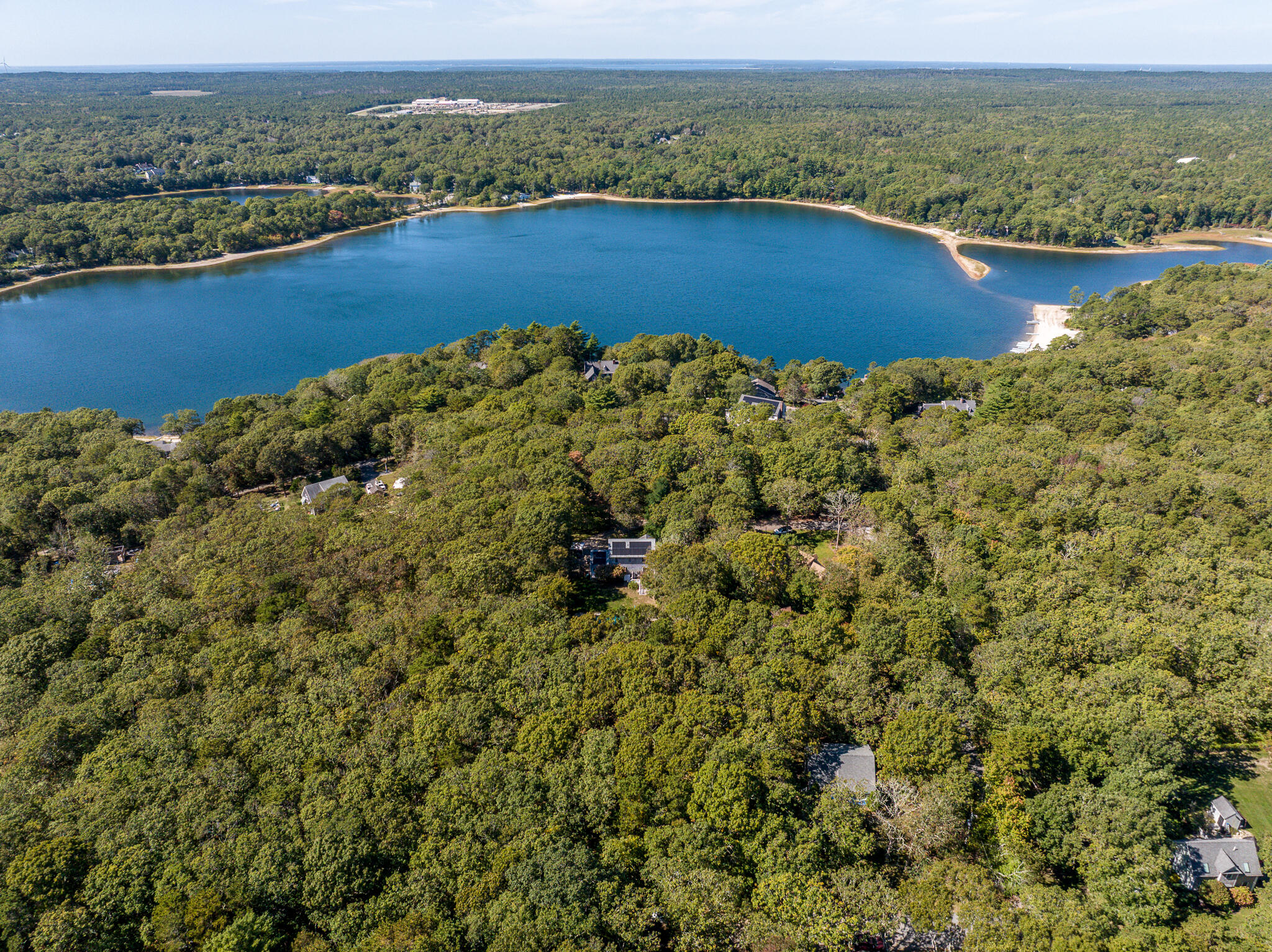 4 Faith Lane Sandwich, MA 02644 - Photo 4 of 7 an aerial view of a houses with a lake view