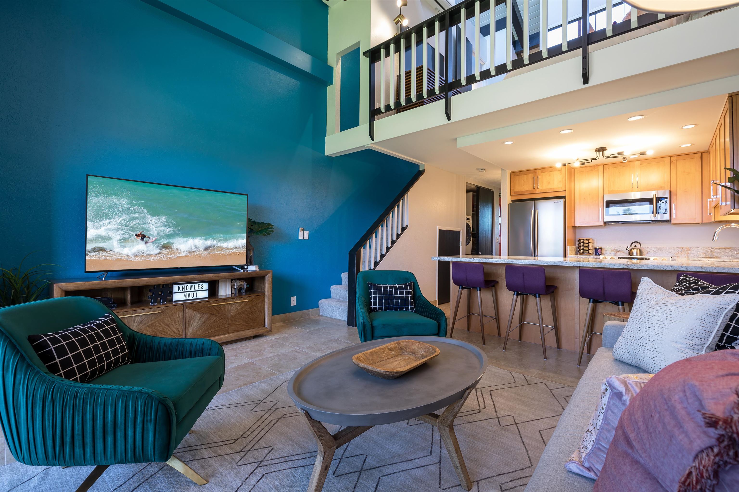 940 South Kihei Road, Unit B309 Kihei, HI 96753 - Photo 6 of 29 a living room with furniture and a flat screen tv