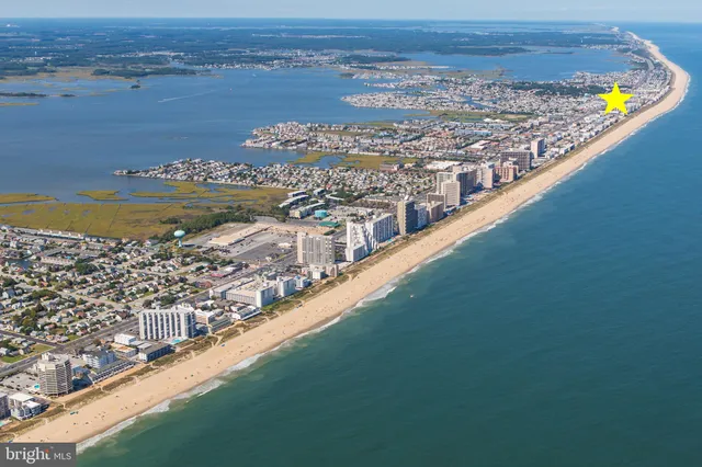 a view of a city and ocean view
