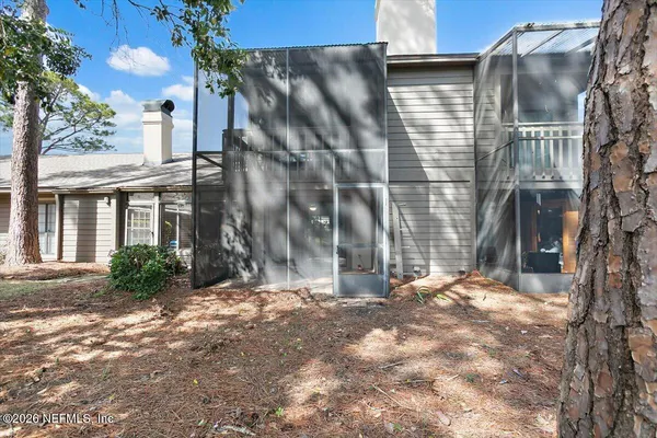 a backyard of a house