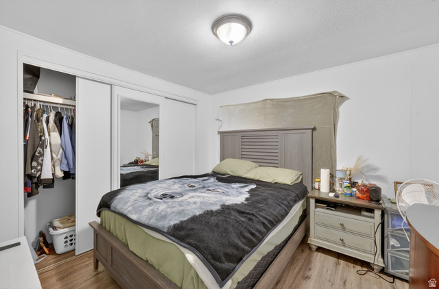262 Hidden View Drive, Unit 94 Sandy, UT 84070 - Photo 14 of 18 Bedroom with a closet and light wood-type flooring