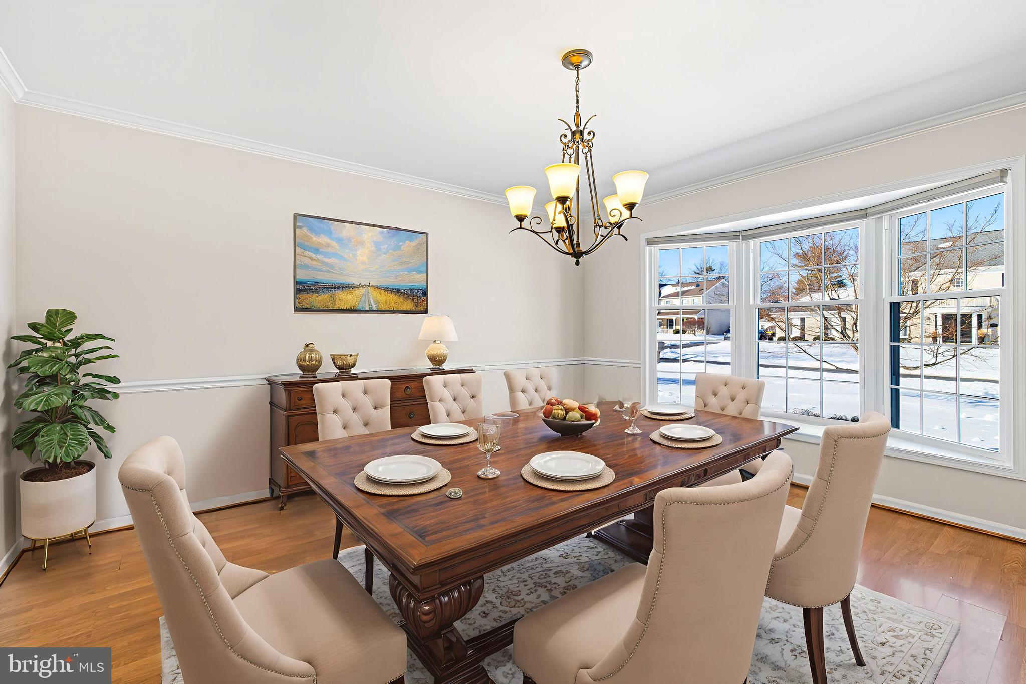 2249 Lilac Lane Jamison, PA 18929 - Photo 14 of 61 a view of a dining room with furniture wooden floor and chandelier