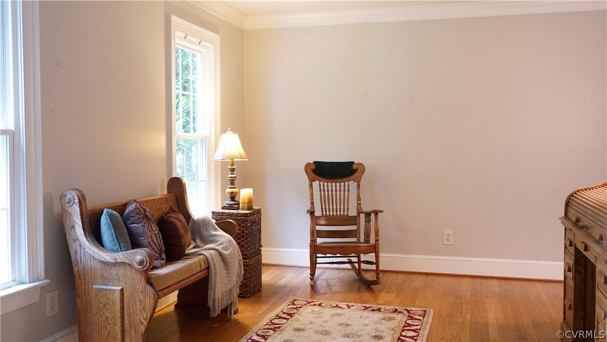 Living room is flexible space with double door ent