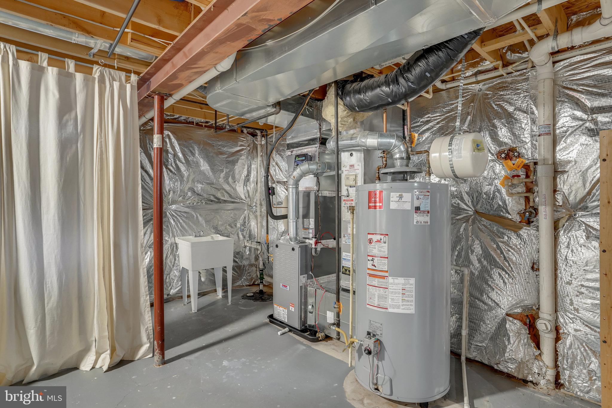 14481 Clubhouse Road Gainesville, VA 20155 - Photo 35 of 49 Newer HVAC System & Utility Sink in Basement