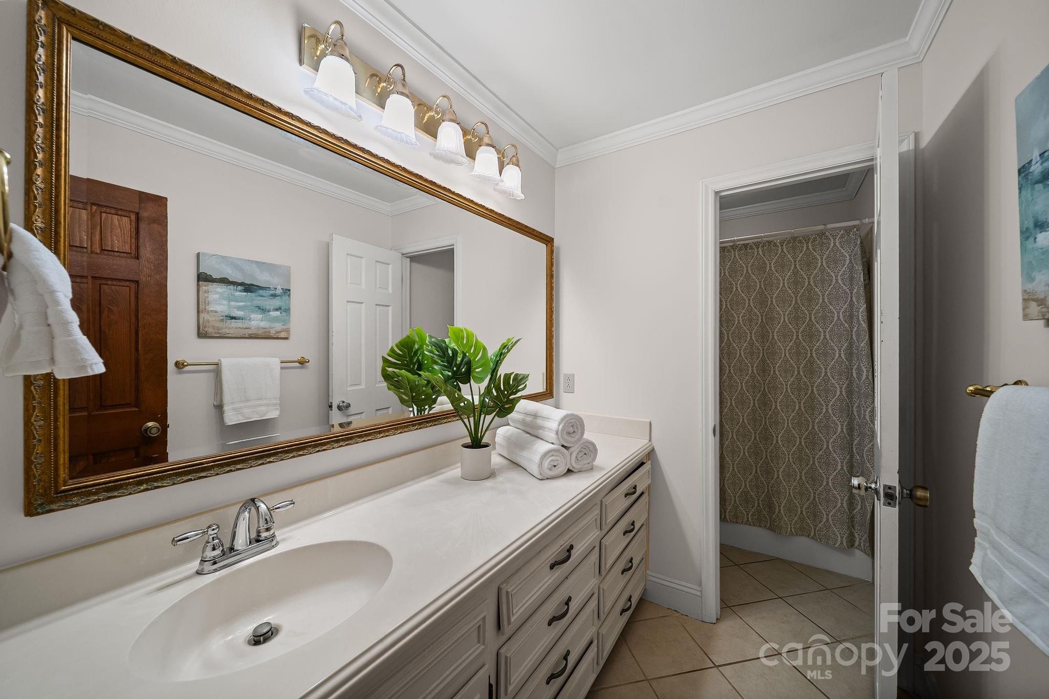 1676 Partridge Circle Lancaster, SC 29720 - Photo 22 of 43 a bathroom with a double vanity sink and a mirror
