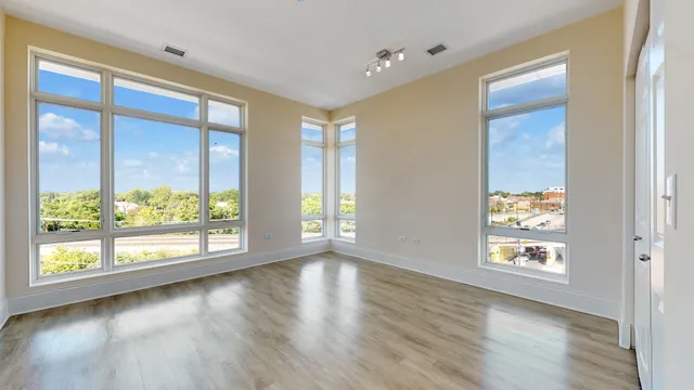 a bathroom with a sink vanity and a mirror