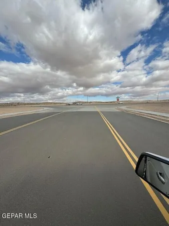 a view of a terrace with sky view