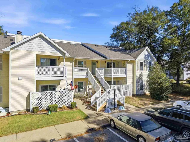 a view of a house with a patio