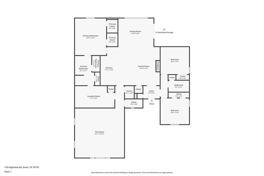 110 Highview Road Ennis, TX 75119 - Photo 39 of 40 House Floor plan