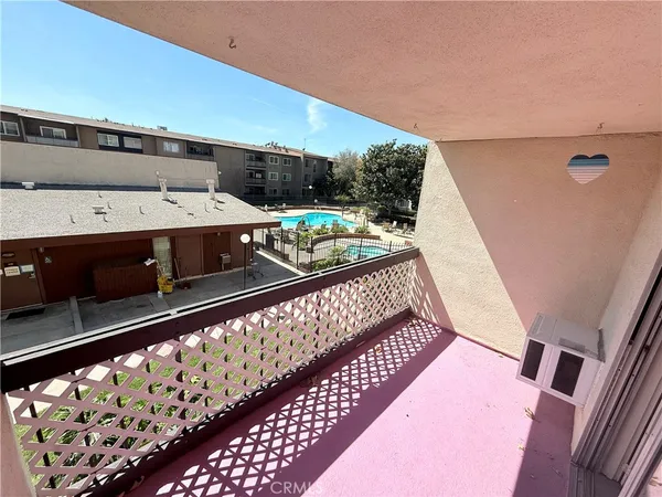 a view of a balcony
