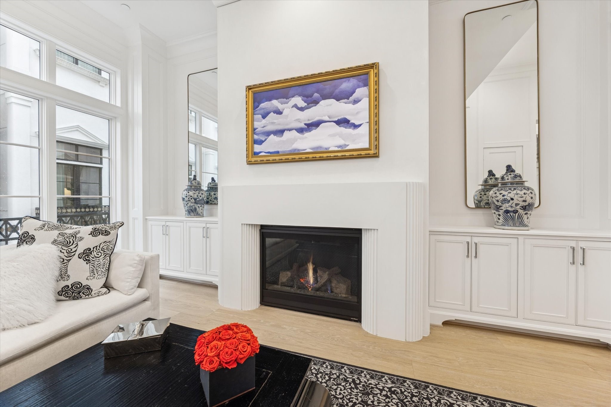 1335 Peden Street Houston, TX 77019 - Photo 13 of 37 a living room with furniture and a fireplace
