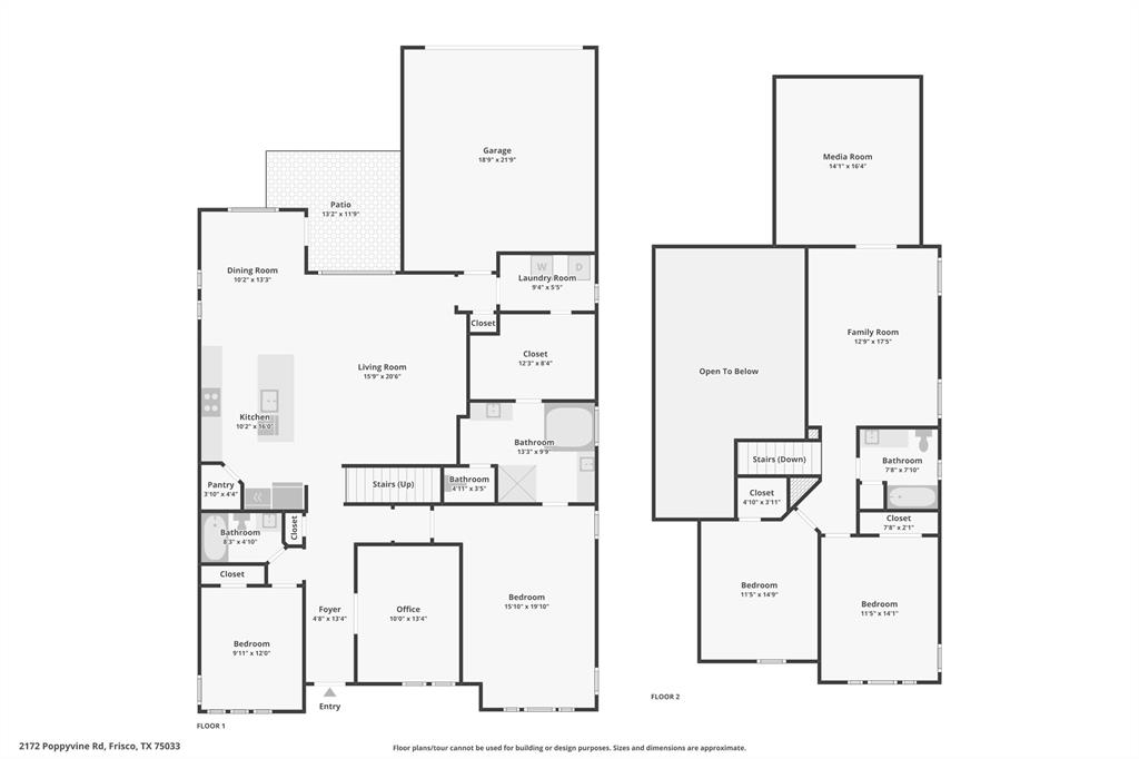 2172 Poppyvine Road Frisco, TX 75033 - Photo 40 of 40 View of home floor plan