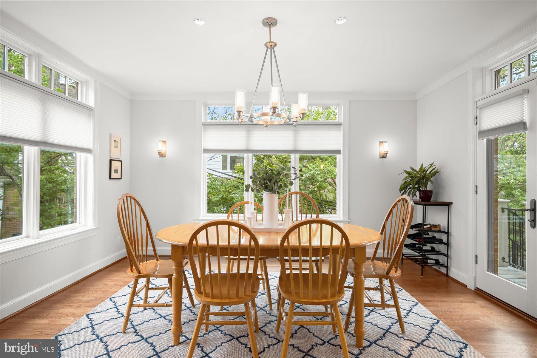 5532 14th Road North Arlington, VA 22205 - Photo 17 of 65 a view of a dining room with furniture window and outside view
