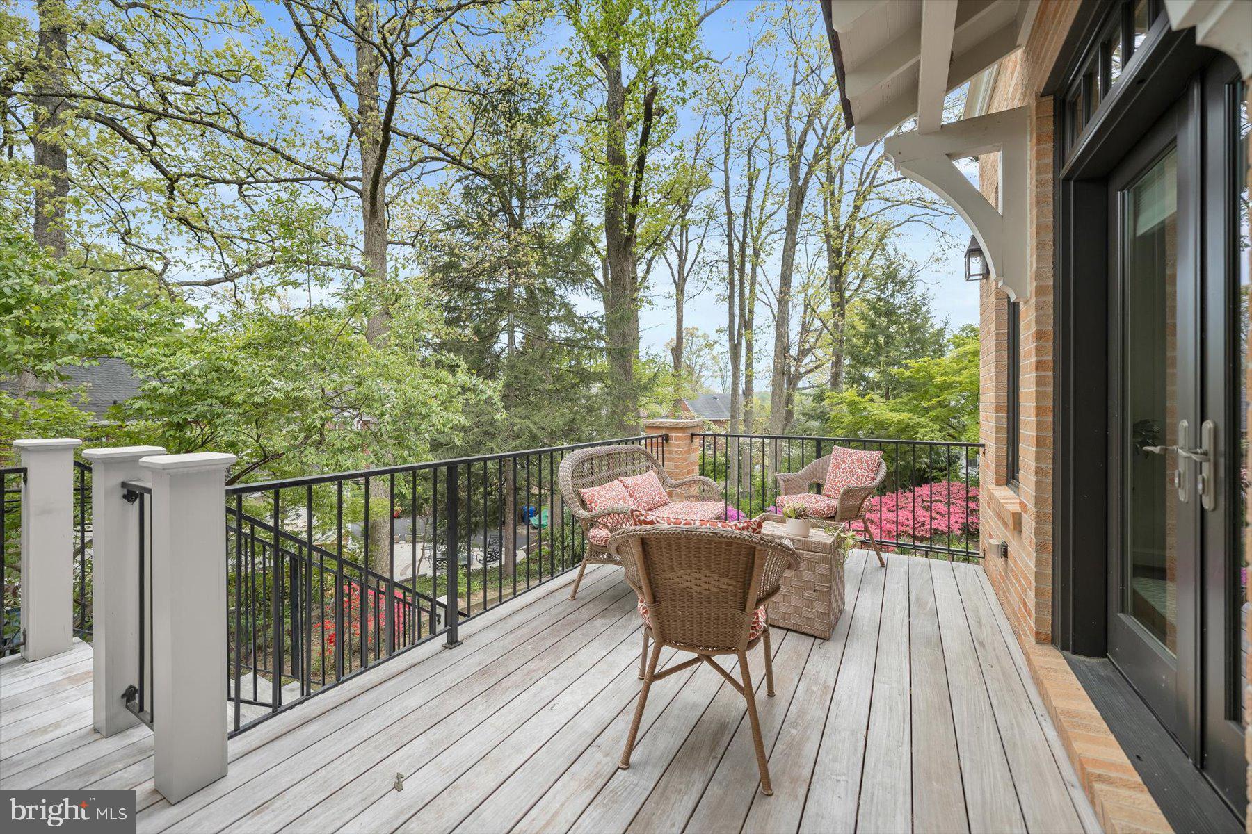 5532 14th Road North Arlington, VA 22205 - Photo 19 of 65 a view of balcony with furniture and wooden deck