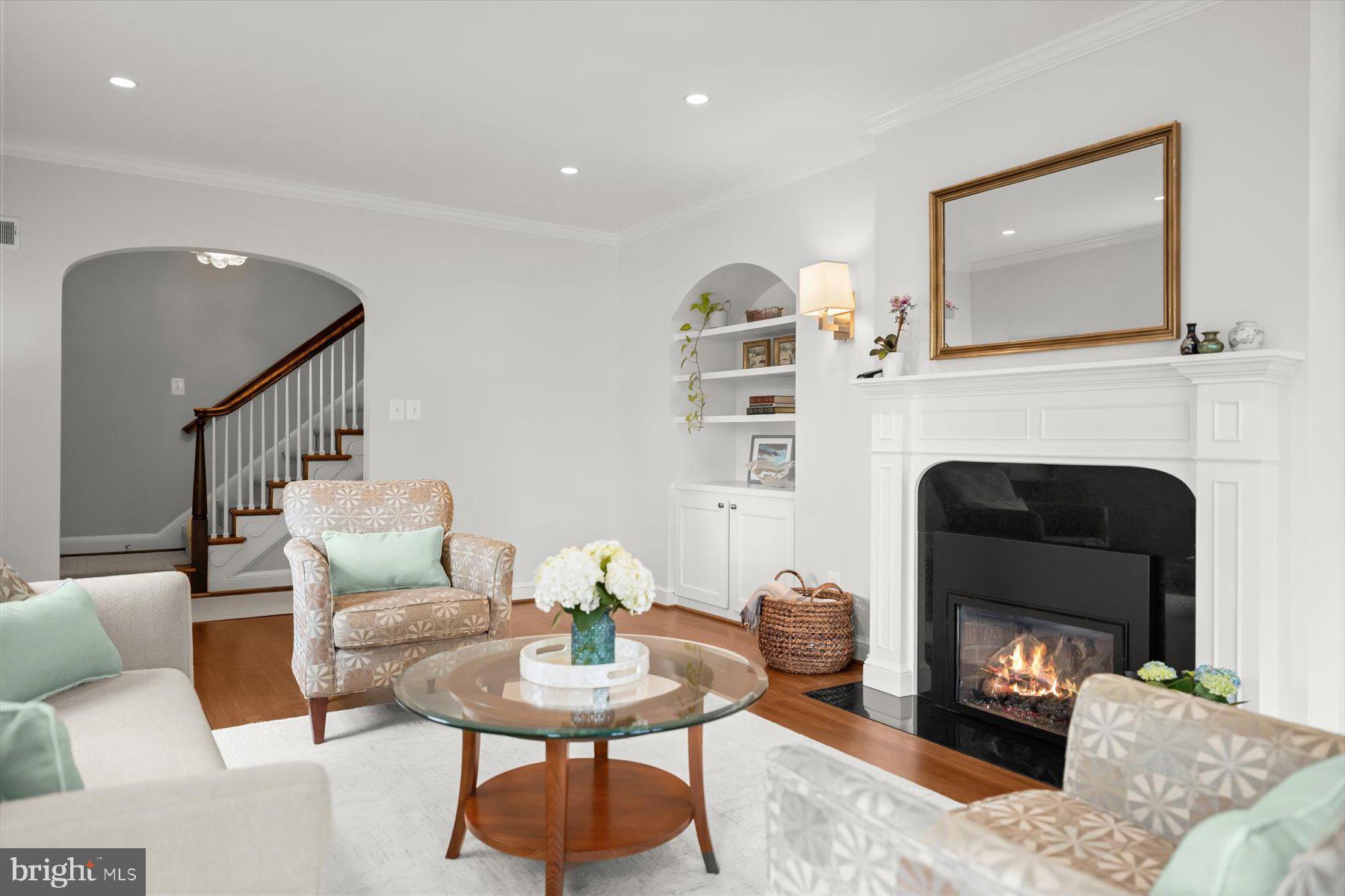 5532 14th Road North Arlington, VA 22205 - Photo 9 of 65 a living room with furniture and a fireplace