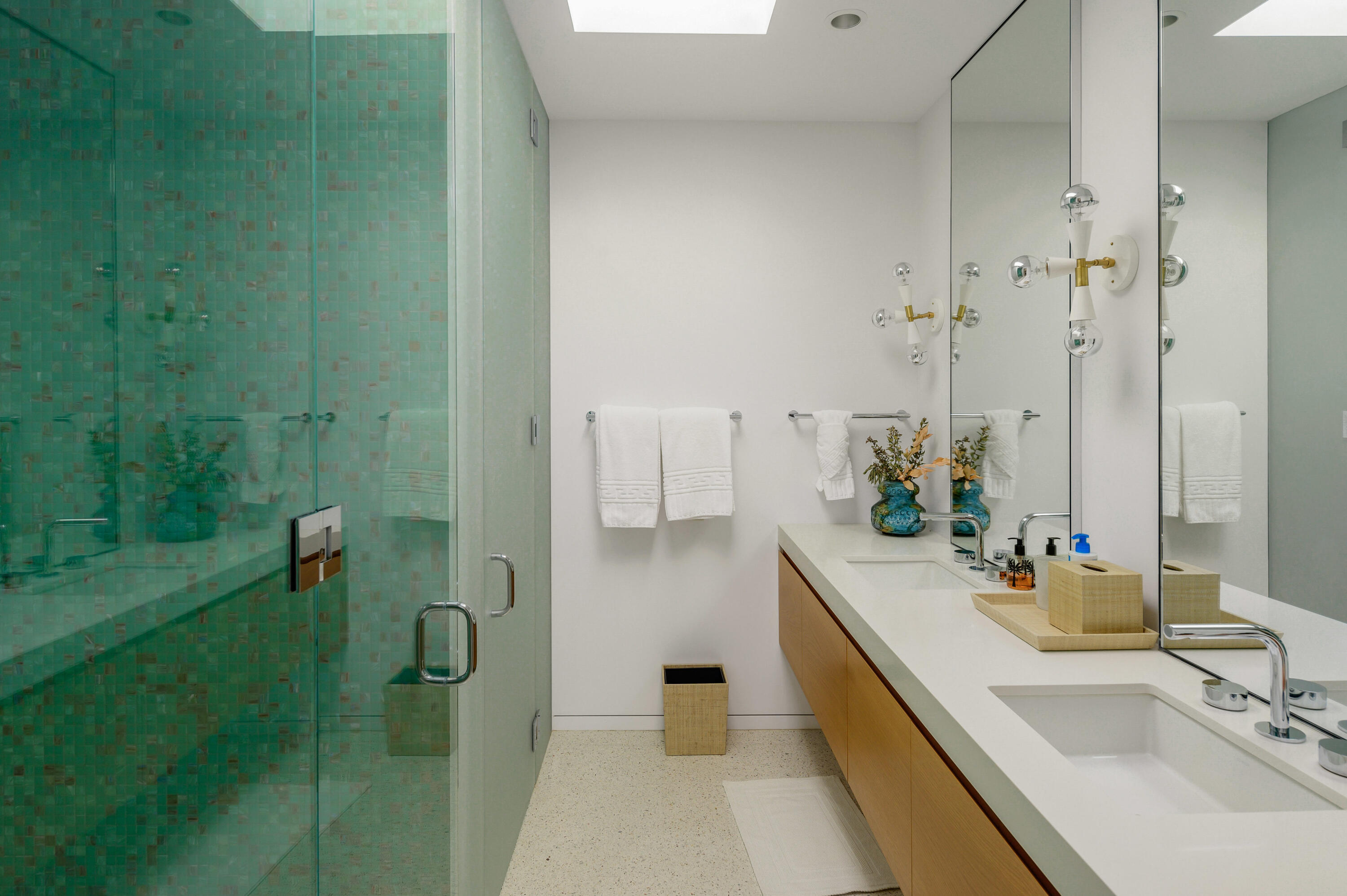 70155 Carson Road Rancho Mirage, CA 92270 - Photo 51 of 56 a bathroom with a double vanity sink toilet and shower
