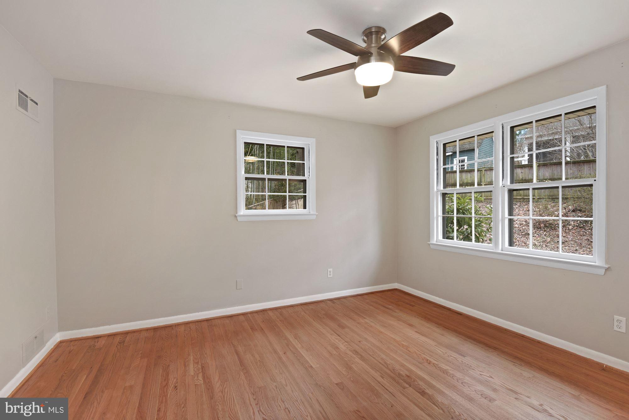 2916 Wilton Avenue Silver Spring, MD 20910 - Photo 11 of 45 PRIMARY BEDROOM WITH CEILING FAN & HARDWOOD
