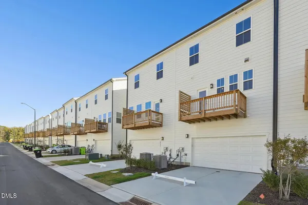 a front view of a building with street