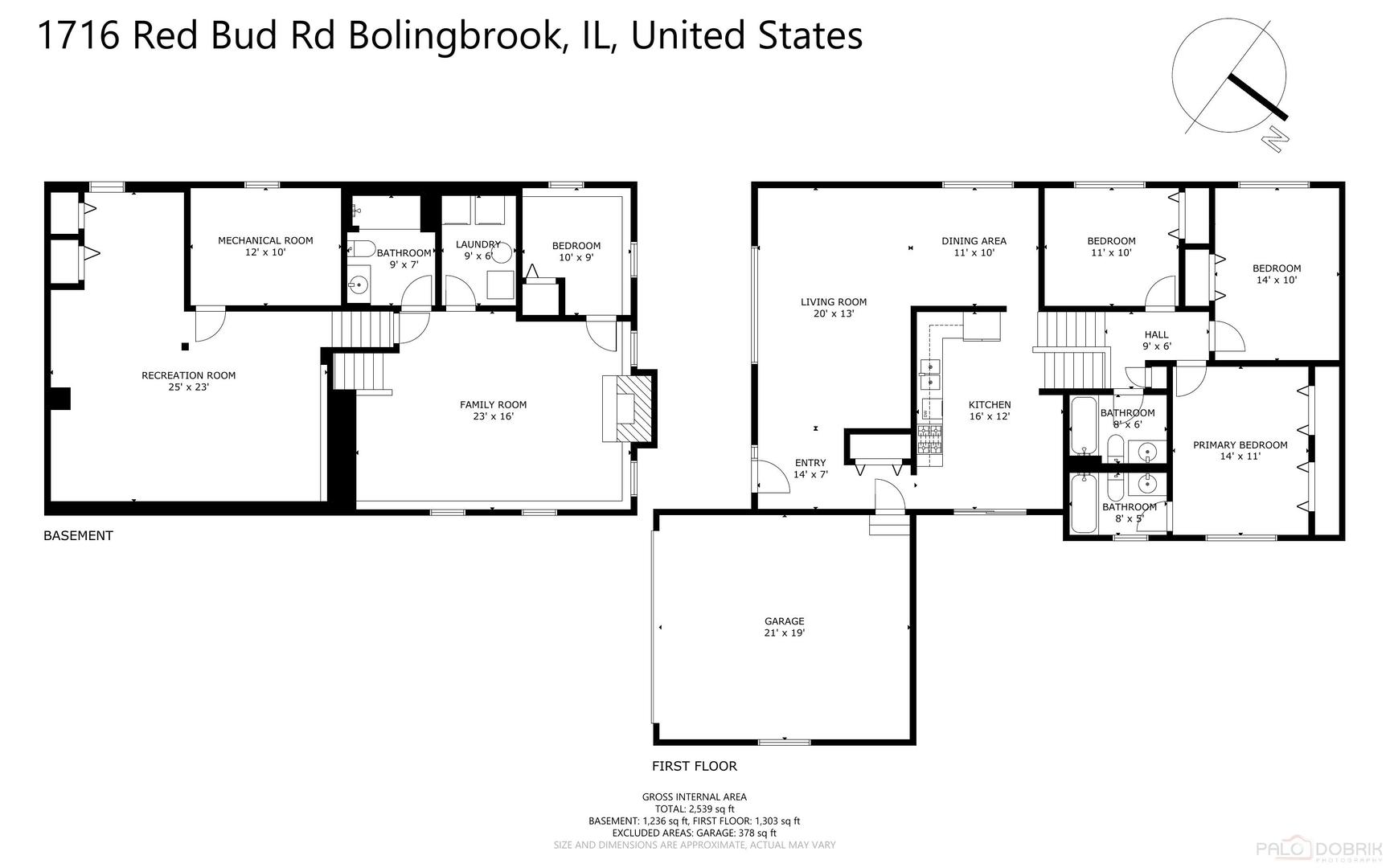 1716 Red Bud Road Bolingbrook, IL 60490 - Photo 36 of 38 a picture of a floor plan