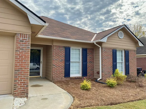 a front view of a house