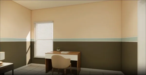 a view of a livingroom with furniture and window