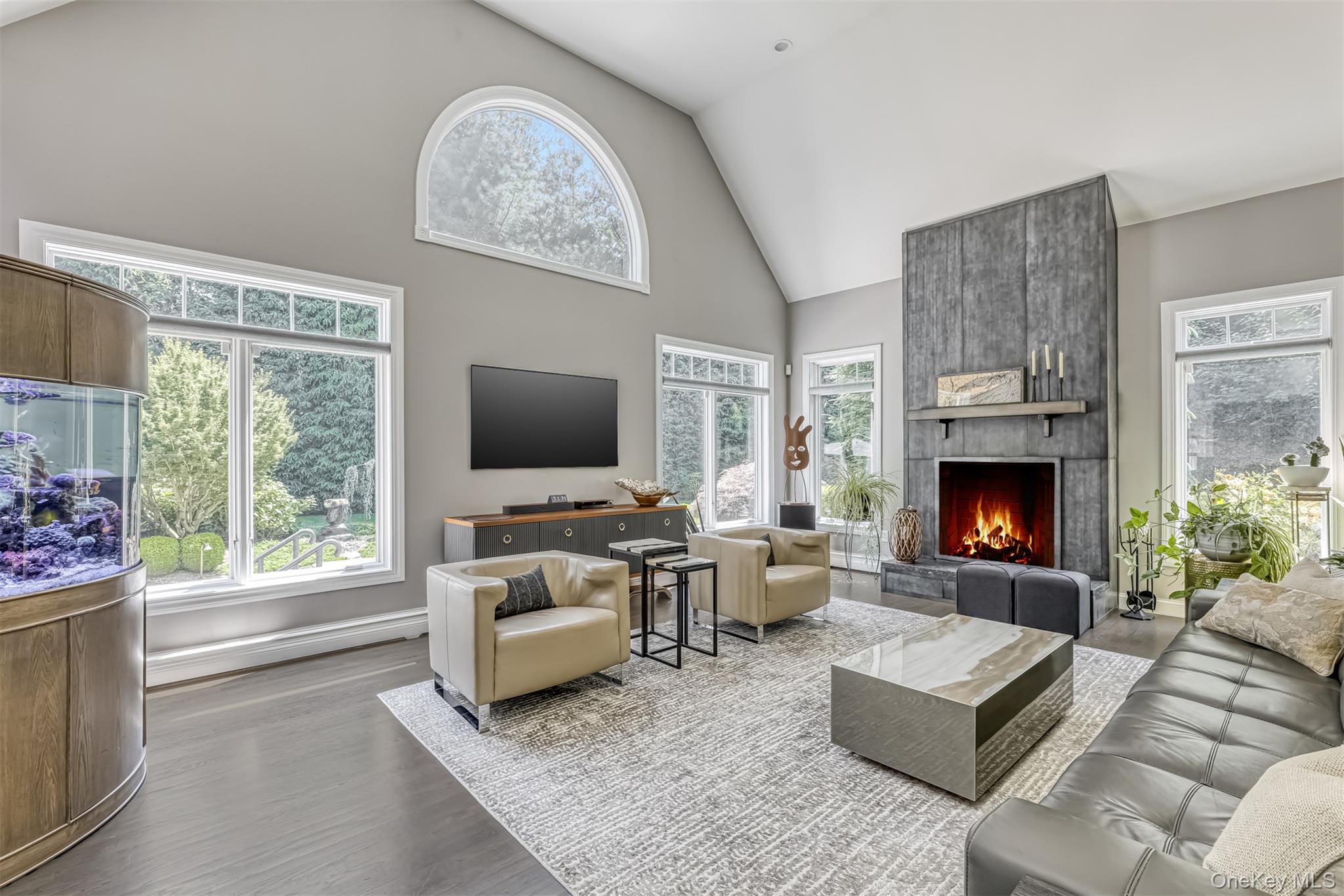 6 Par Road Suffern, NY 10901 - Photo 11 of 41 a living room with furniture large window and a fireplace
