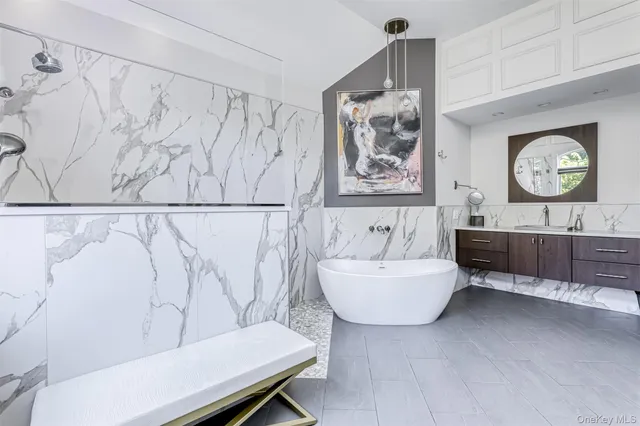 a living room with a couch and a table