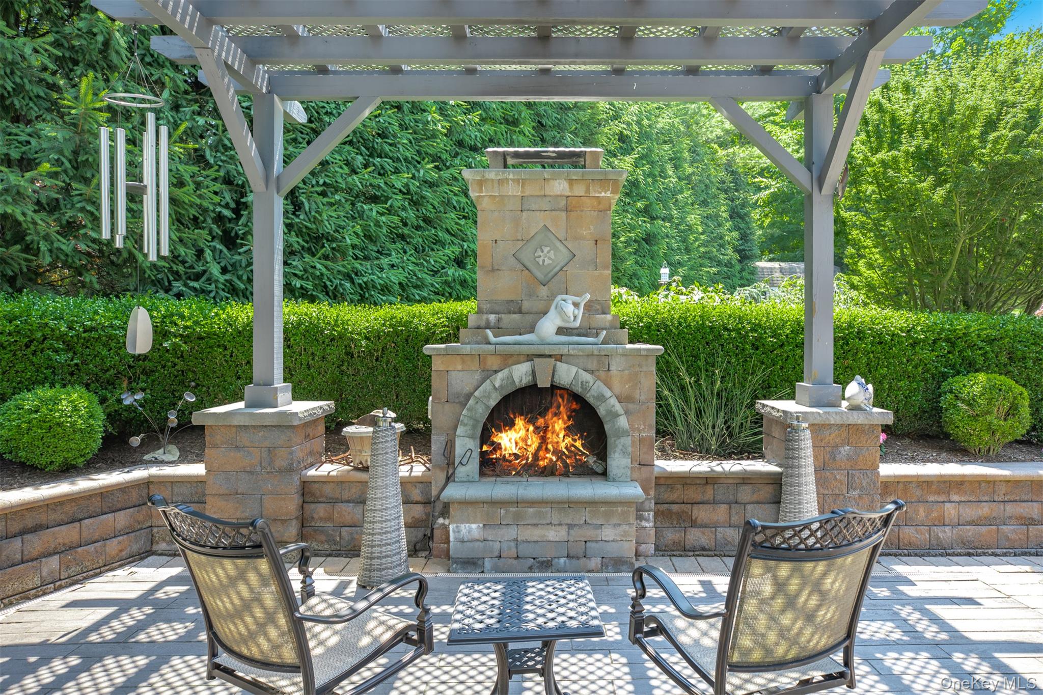 6 Par Road Suffern, NY 10901 - Photo 33 of 41 a view of a patio with table and chairs potted plants with large tree