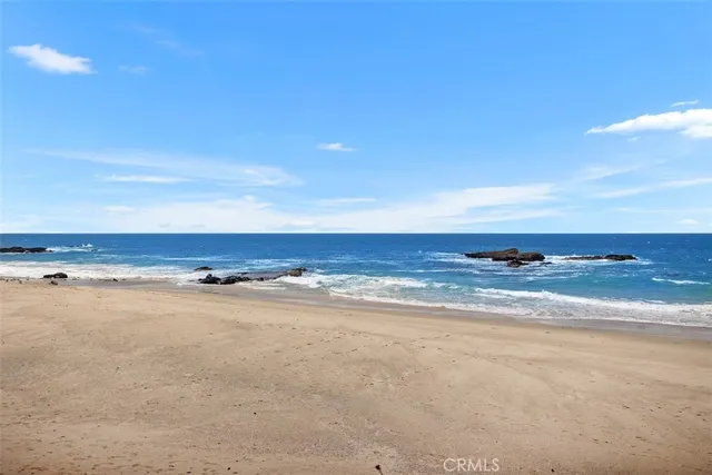 a view of an ocean and beach