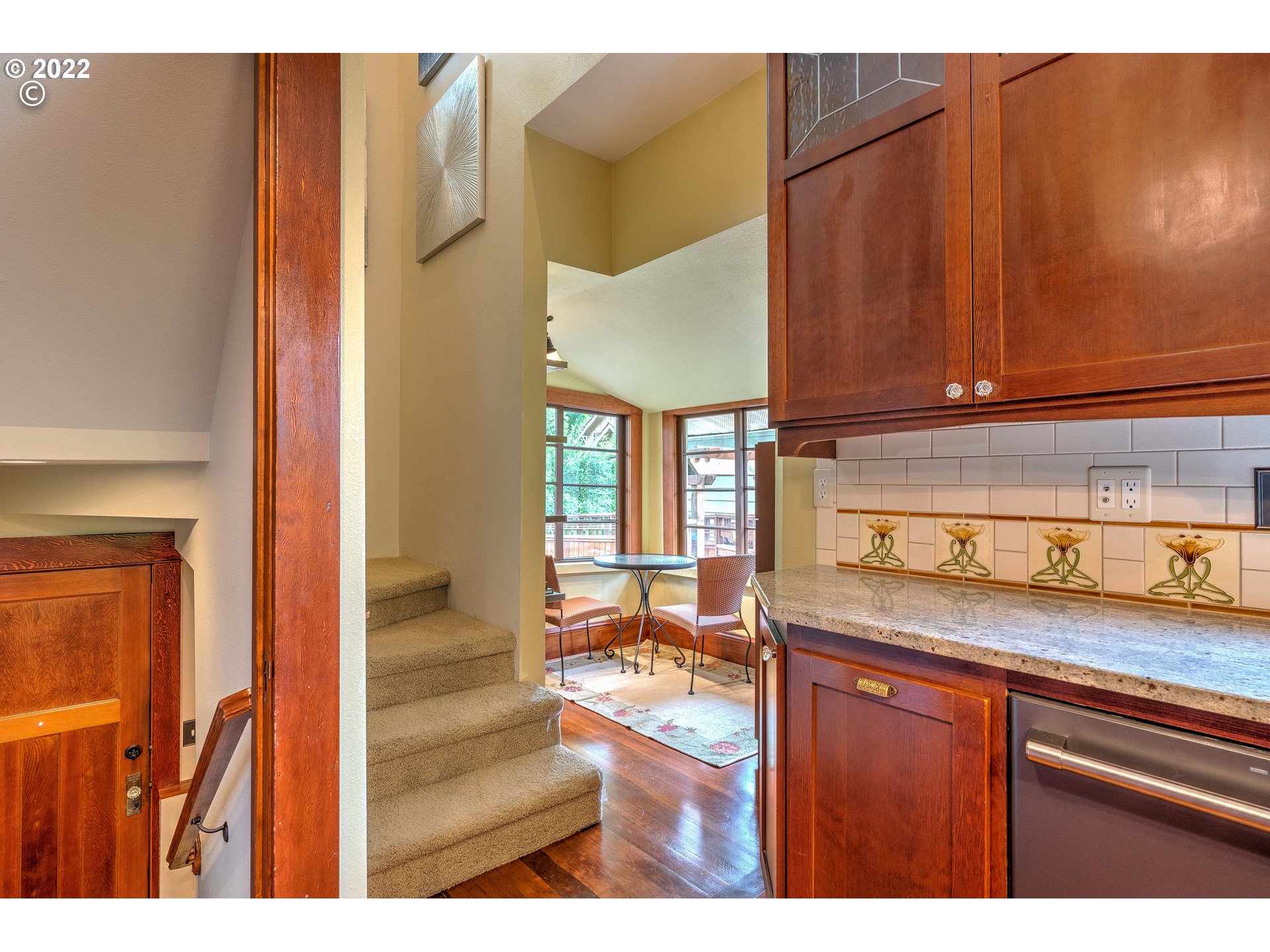 1824 Northeast 53rd Avenue Portland, OR 97213 - Photo 12 of 32 a kitchen with granite countertop a sink and cabinets
