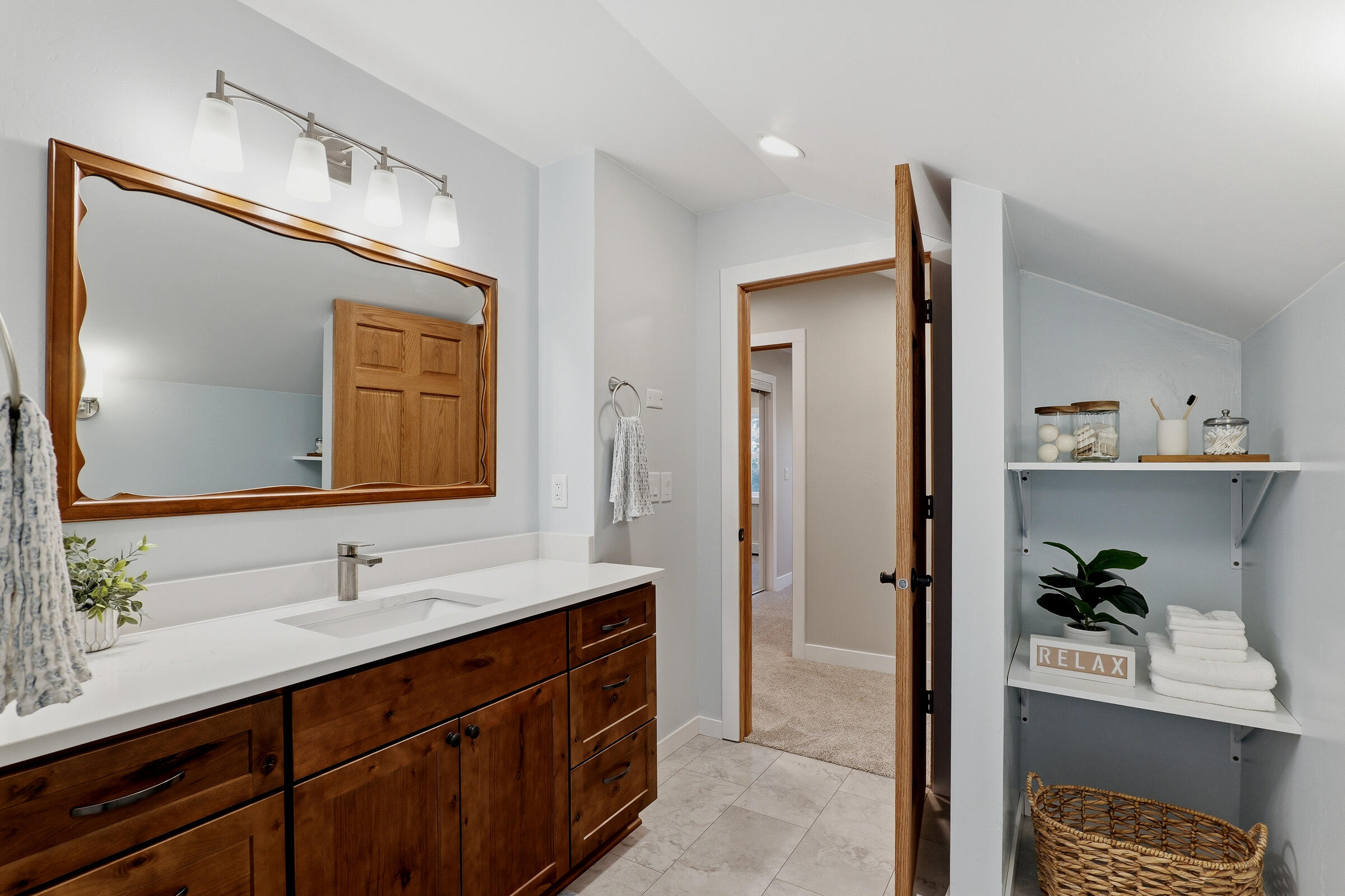 11020 Wilke Lake Road Schleswig, WI 53042 - Photo 32 of 62 2nd Floor Bath Vanity and Storage