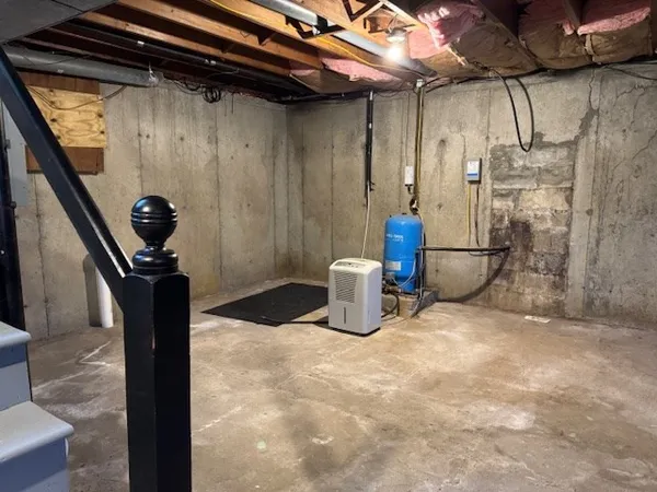 a view of a storage room with washer and dryer
